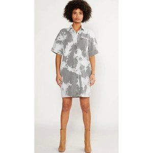 NWOT ETICA Pia Shirt denim tie dye Dress size XS
